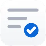 The Write Better app icon: three lines of text and a blue check mark